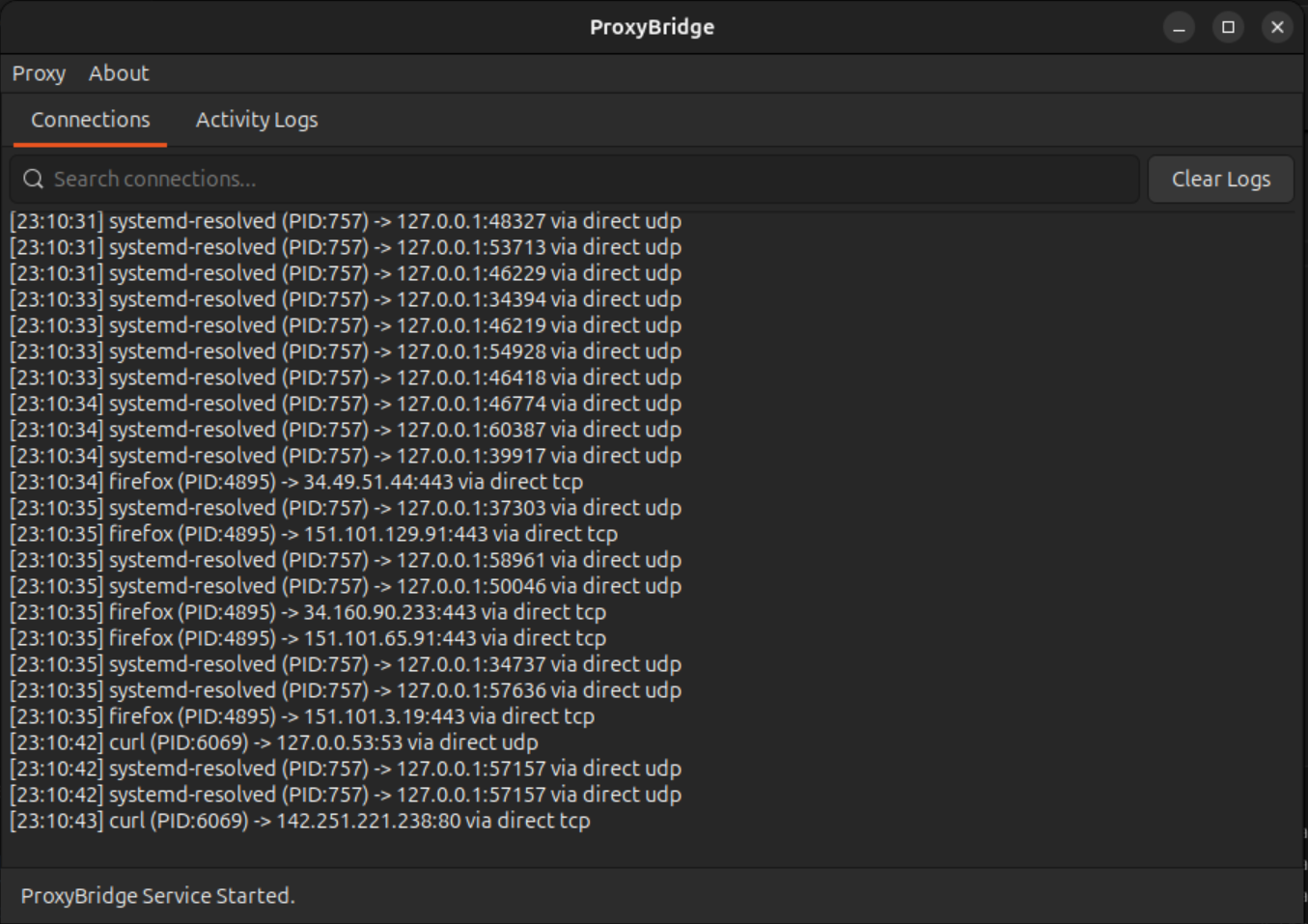 ProxyBridge Linux GUI