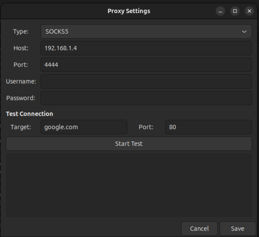 Proxy Settings